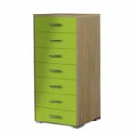 Συρταριέρα παιδική 7 συρτ.60cm δρυς-λαχανί