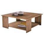 Τραπεζάκι σαλονιού "Quatro" 90x90cm καρυδί