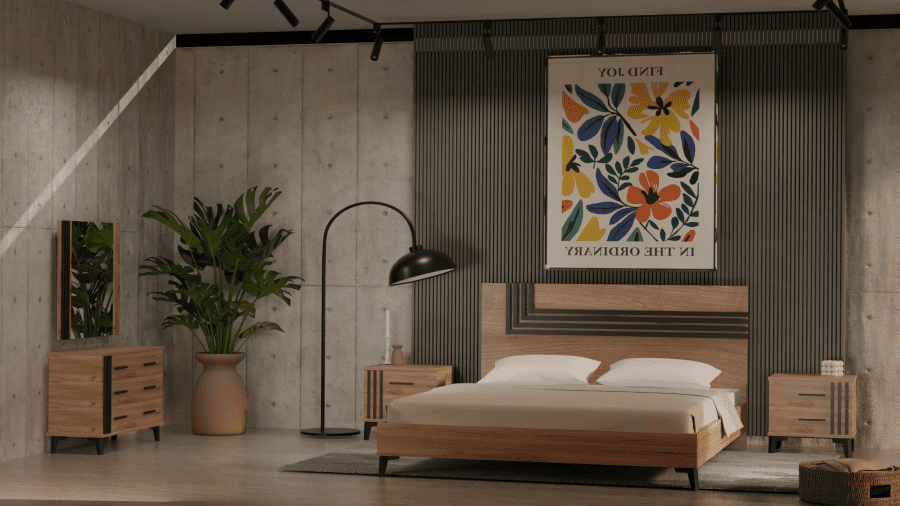 Σετ υπνοδωματίου ''Melody'' καρυδί