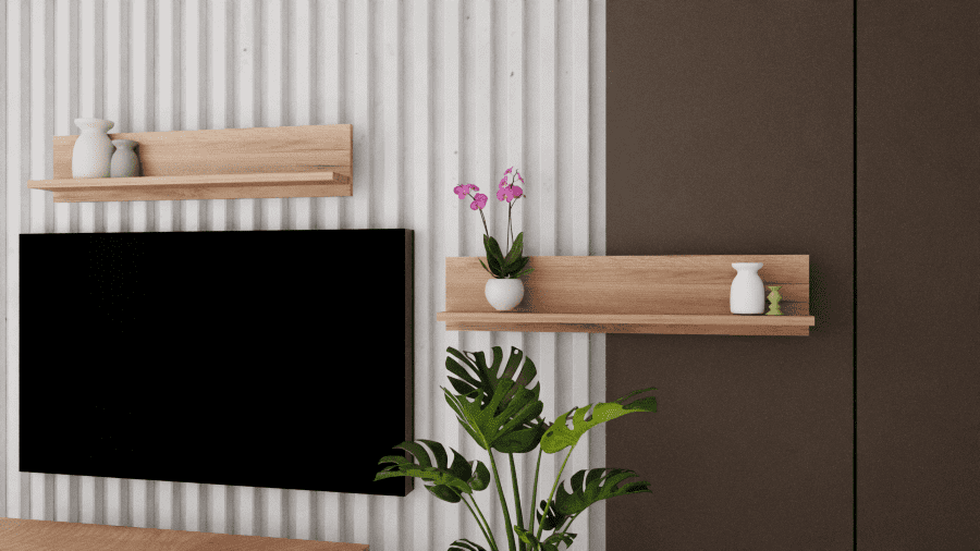 Ράφι Τοίχου ECO 811 καρυδί