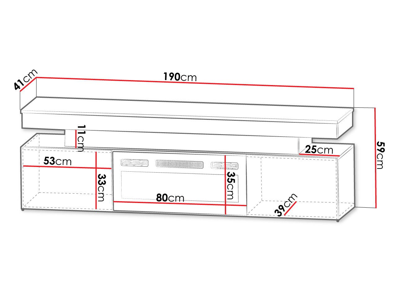 Έπιπλο τηλεόρασης Glossa 2D 190 plus-Leuko Gualistero - Image 3