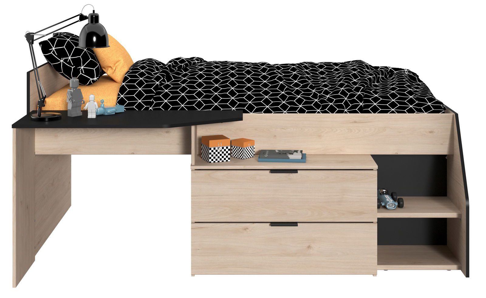 Χαμηλή κουκέτα Latte - Φυσικό