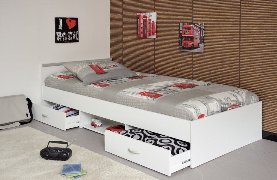 Κρεβάτι Παιδικό Novel-Λευκό