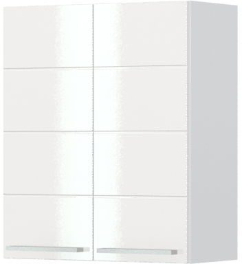 Ντουλάπι κρεμαστό Hudson V7-60-2K-Λευκό - Λευκό γυαλιστερό