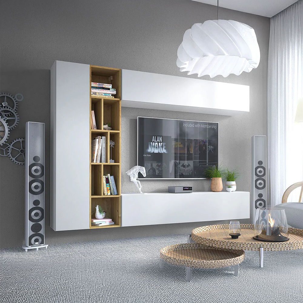 Σύνθετο σαλονιού Kodita-Leuko