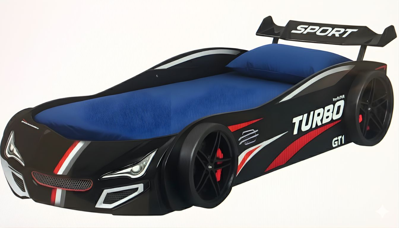 Κρεβάτι παιδικό Turbo plus-Μαύρο
