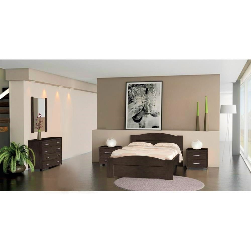 Σετ υπνοδωματίου "Κύμα" καστανιά
