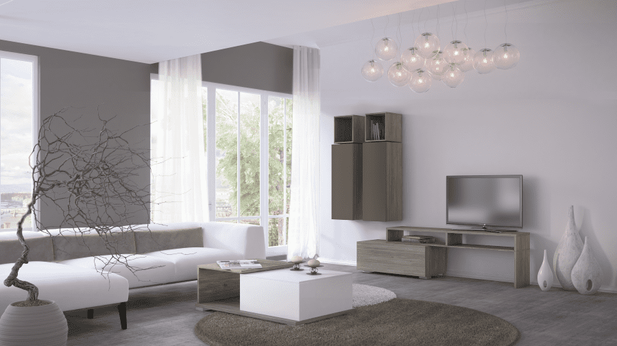 TV SMART 1C σταχτί - λάκα γκρι