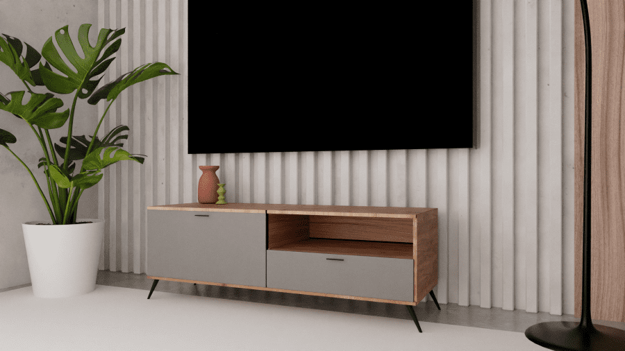 TV ECO-801 120cm καρυδί-γκρι