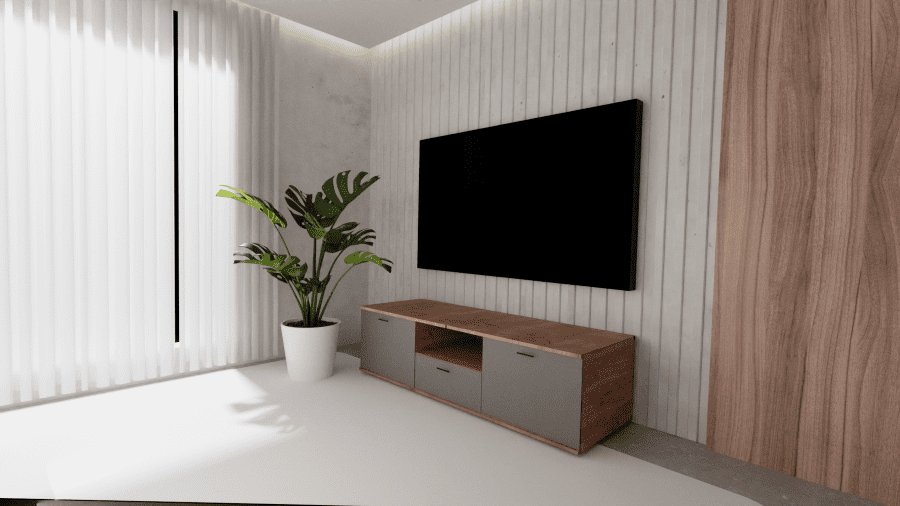 TV ECO-803 120cm καρυδί-γκρι