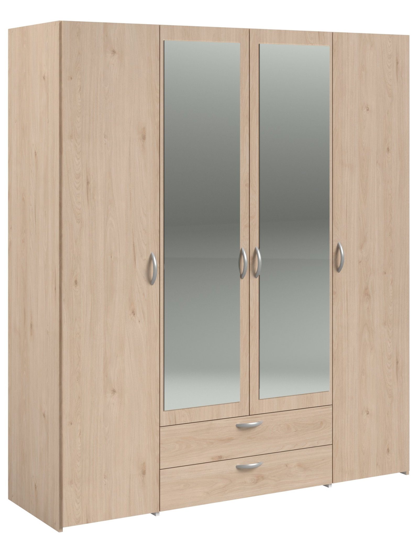 Ντουλάπα Dorm τετράφυλλη με καθρέπτη-Fusiko
