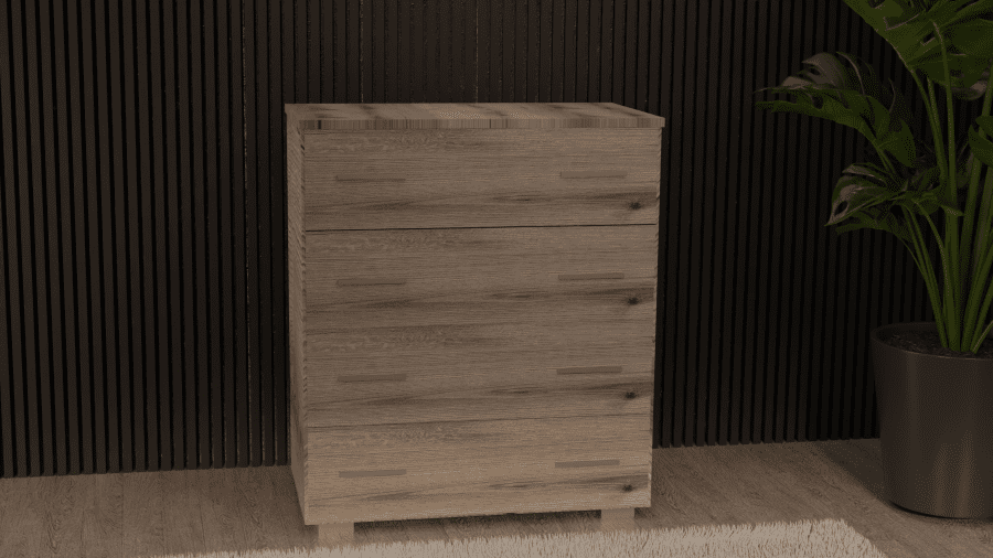 Συρταριέρα 4αρα βαθιά 80cm σταχτί