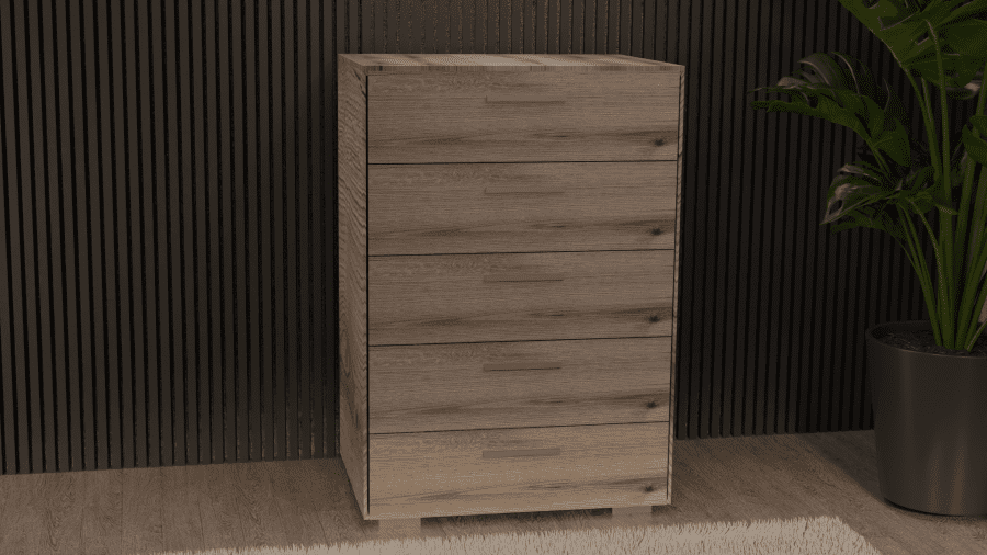 Συρταριέρα 5 συρτ. 60cm σταχτί