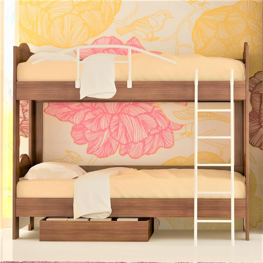 Κρεβάτι-κουκέτα-καρυδί-1 Κρεβάτι κουκέτα καρυδί - Image 1