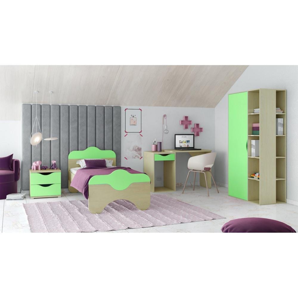 Σετ παιδικό δωμάτιο "Παζ" δρυς-λαχανί