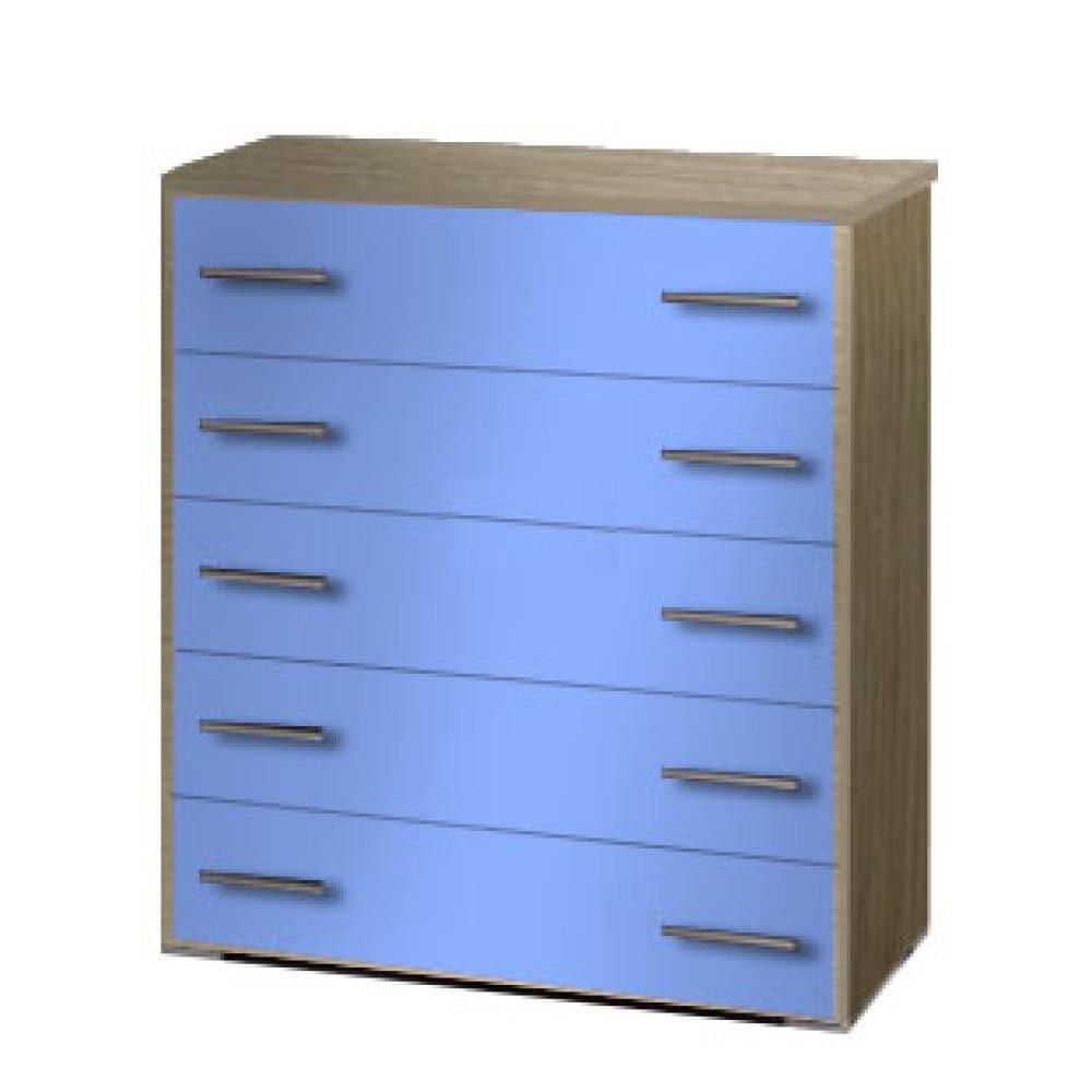 Συρταρίερα-5άρα-δρυς-σιέλ Συρταριέρα παιδική 5 συρτ. 80cm δρυς-σιέλ - Image 1