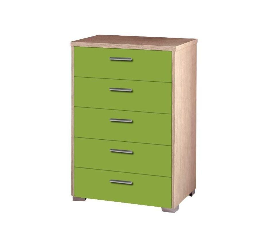 Συρταριέρα παιδική 5 συρτ. 60cm δρυς-λαχανί