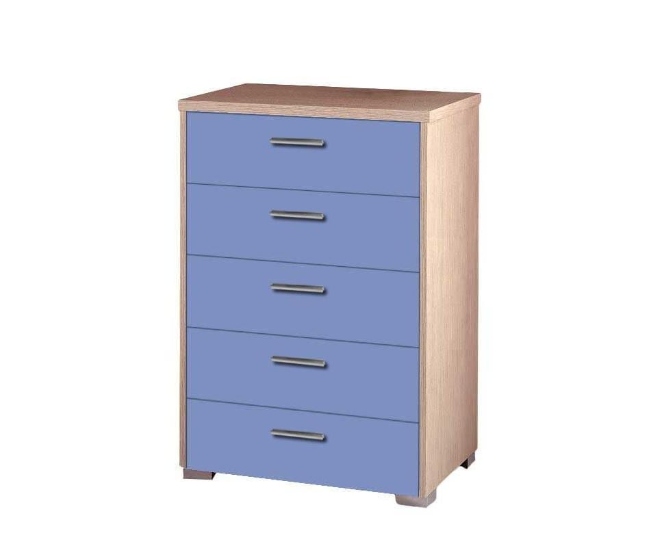 Συρταριέρα παιδική 5 συρτ. 60cm δρυς-σιέλ