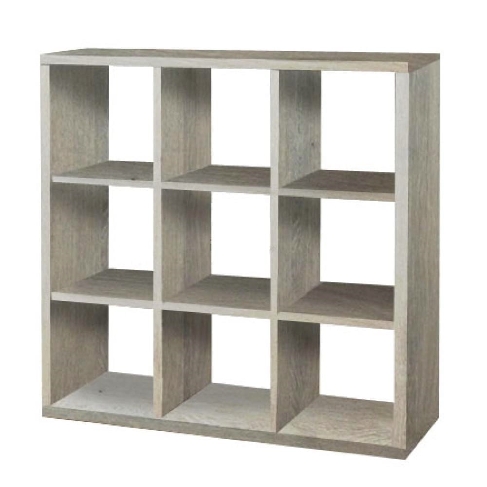 Κυβική βιβλιοθήκη 3x3 110cm σταχτί