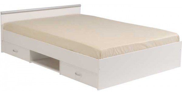 image_101944_parisot_alpha_double_bed_2038l24t_1_1 Κρεβάτι Novel-Λευκό-140 x 190 - Image 1