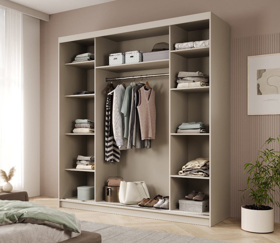 Ντουλάπα Hansa 200 συρόμενη-Cashmere - Image 4