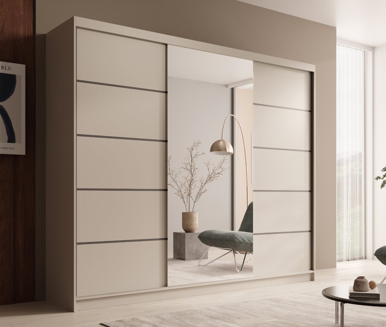 Ντουλάπα Galadriel 250 συρόμενη-Cashmere - Image 2