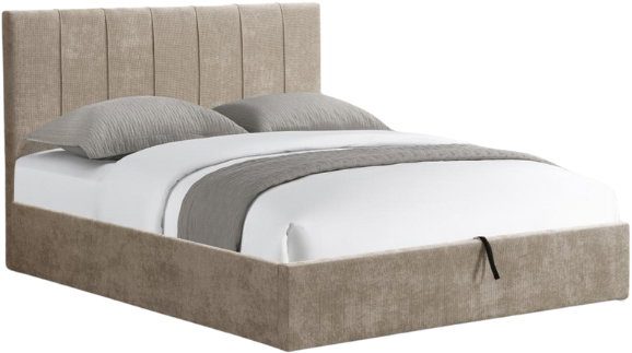 Επενδυμένο κρεβάτι Denzel-Χακί-160x200-Lift-Storage